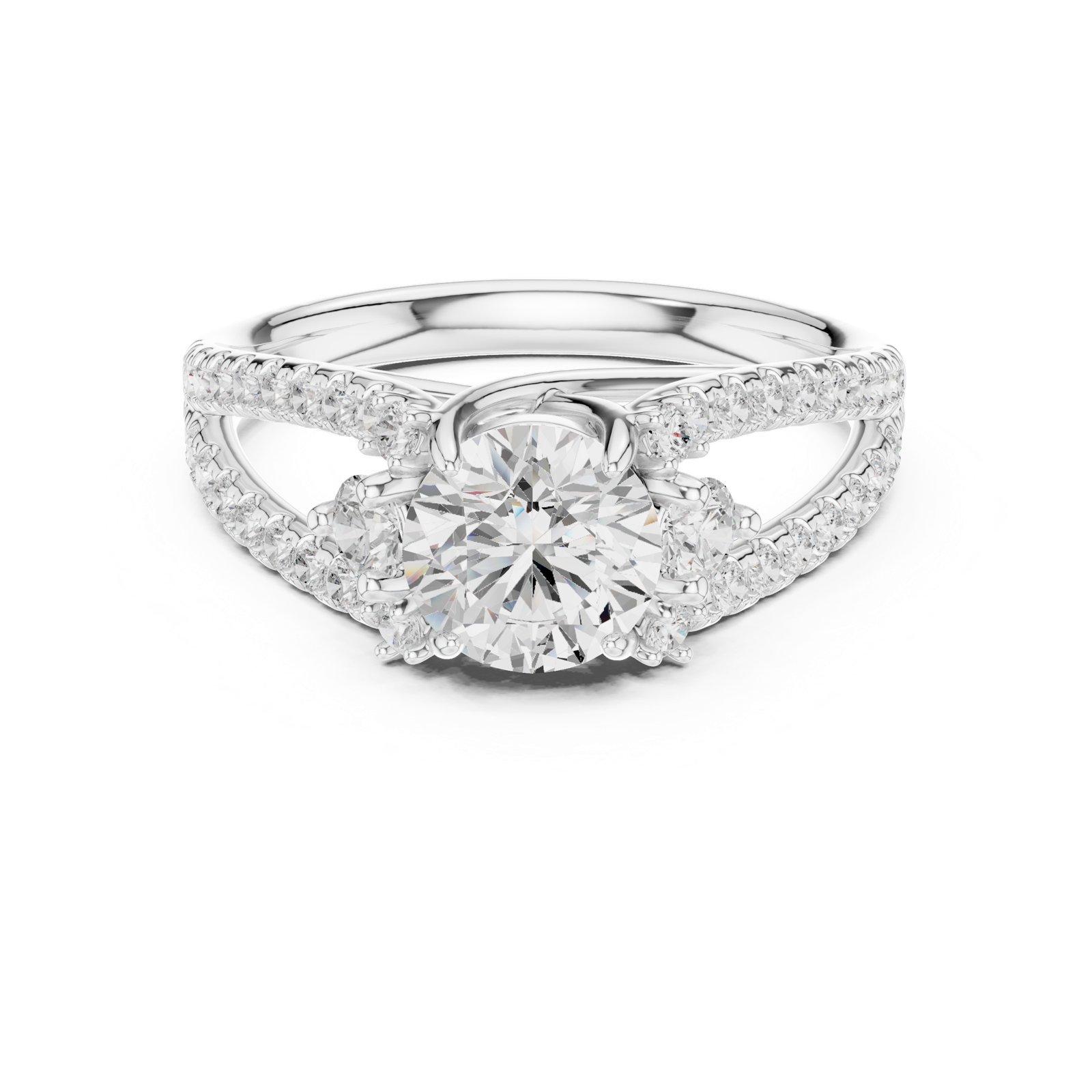 Gold Ring DDLR-794, White Gold, view 4