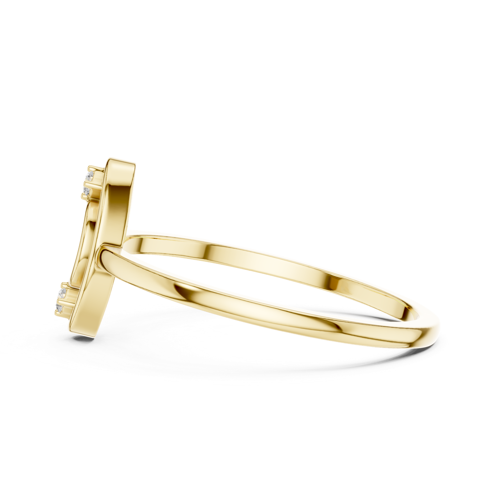 Gold Ring DR-6176, Yellow Gold, view 3