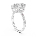 Gold Ring DDLR-259, Pear center stone, White Gold, view 1