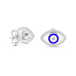 Gold Earrings 12-10003@E, White Gold, view 1