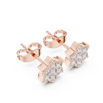Gold Earrings 9-10035E, Rose Gold, view 2