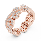 Gold Ring r45, Rose Gold, view 2