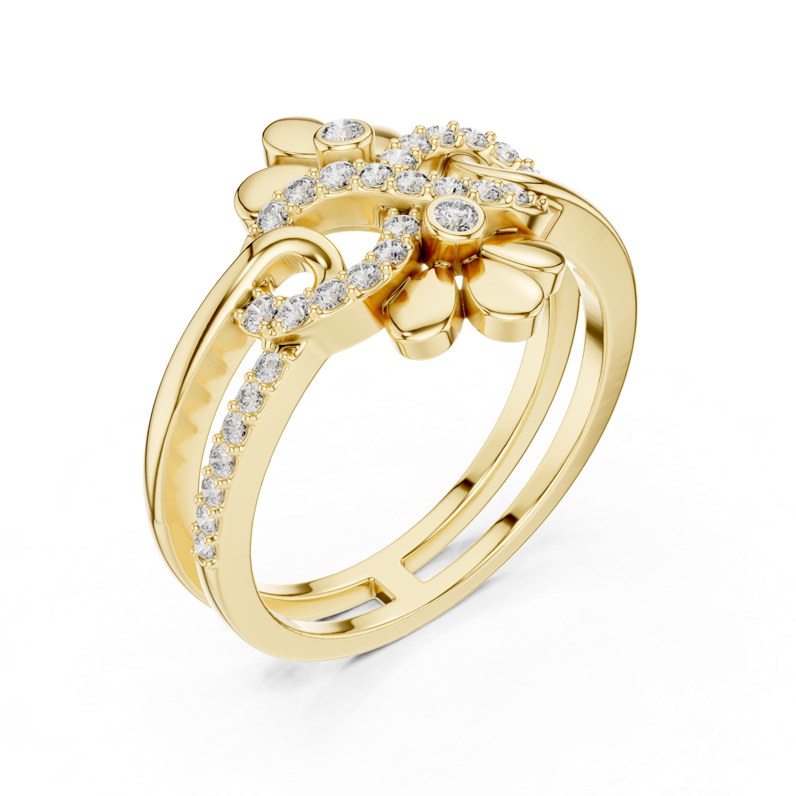 Gold Ring LR-01 (80), Yellow Gold, view 2