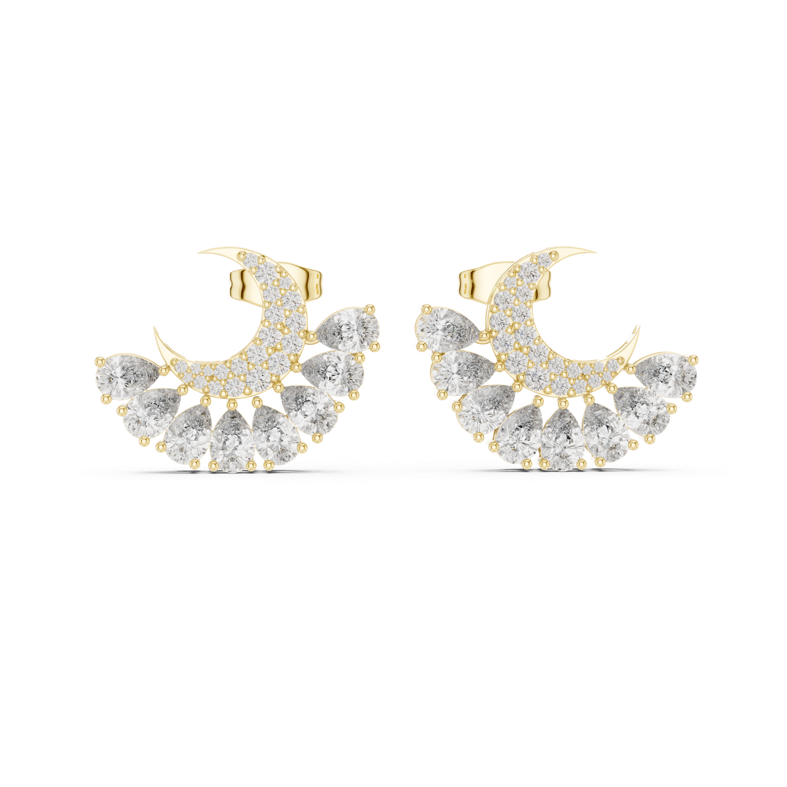 Gold Earrings AGDER-217, Yellow Gold