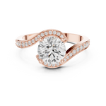 Gold Ring DDLR-803, Rose Gold, view 4