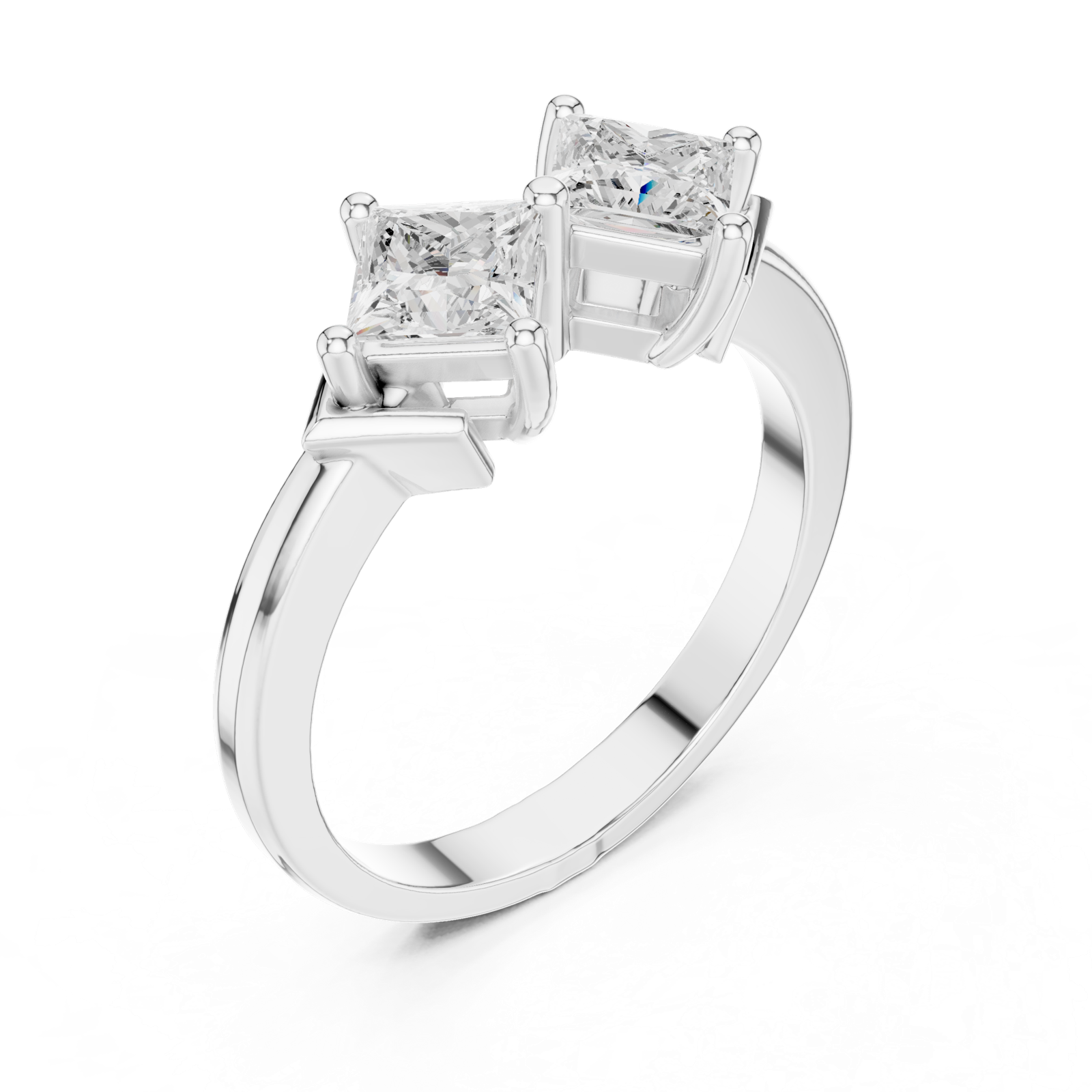 Gold Ring DDLR-484, White Gold, view 2