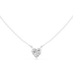 Gold Jewelry DDPO-001, Heart center stone, White Gold, view 4