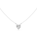 Gold Jewelry DDPO-001, Heart center stone, White Gold, view 4