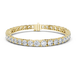 14K Solid Gold Lab Diamond Bracelet, Yellow Gold