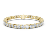 14K Solid Gold Lab Diamond Bracelet, Yellow Gold