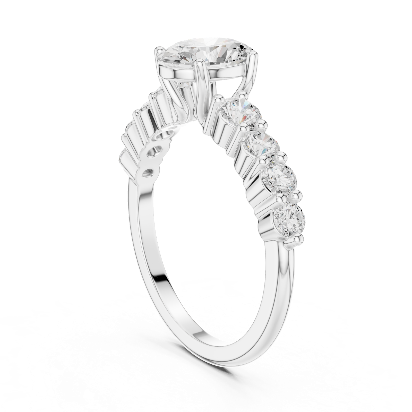 Gold Ring DDLR-1056, White Gold, view 1