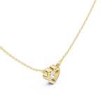 Gold Jewelry, Heart center stone, Yellow Gold, view 2