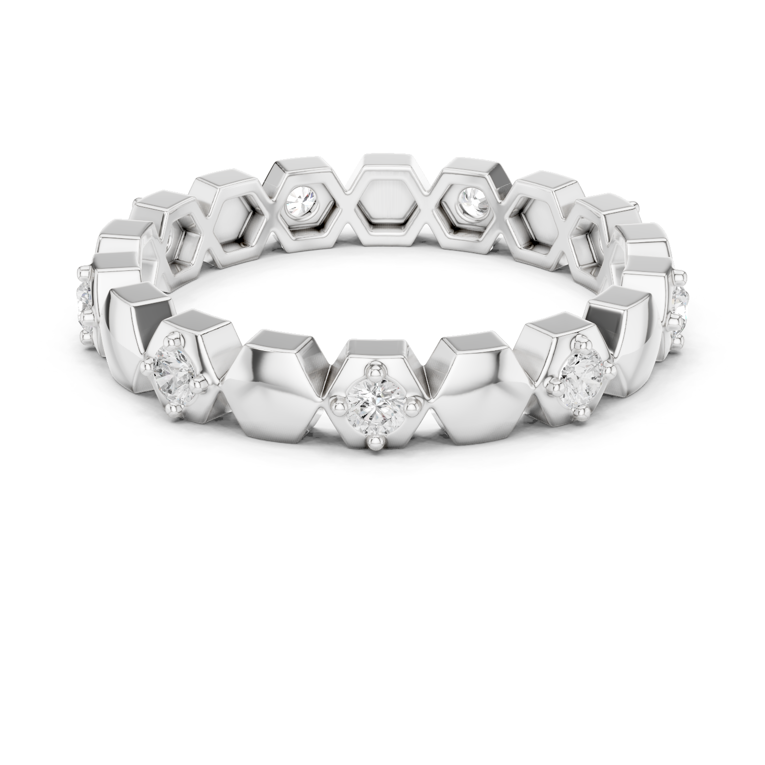 Gold Ring L22-R5, White Gold