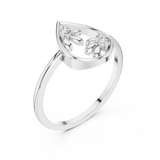 Gold Ring DR-6256, White Gold, view 2