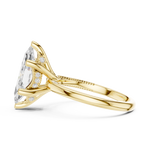 Gold Ring DDLR-175, Marquise center stone, Yellow Gold, view 3