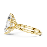 Gold Ring DDLR-175, Marquise center stone, Yellow Gold, view 3