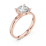 Gold Jewelry L36-10, Round center stone, Rose Gold, view 2