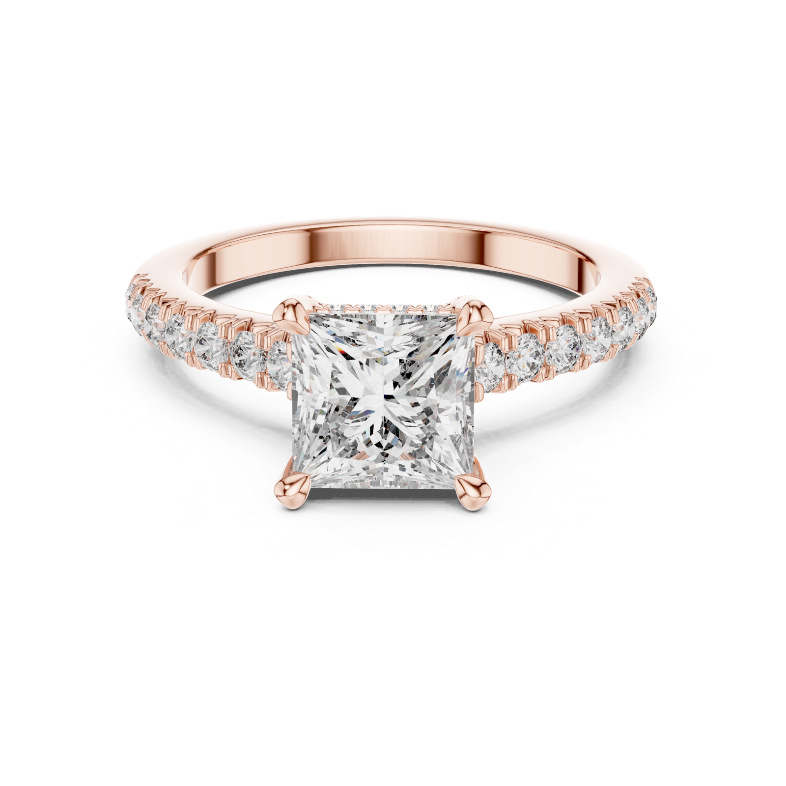 Gold Ring DDLR-174, Rose Gold, view 4
