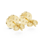 Gold Earrings 9-10032E, Yellow Gold, view 3