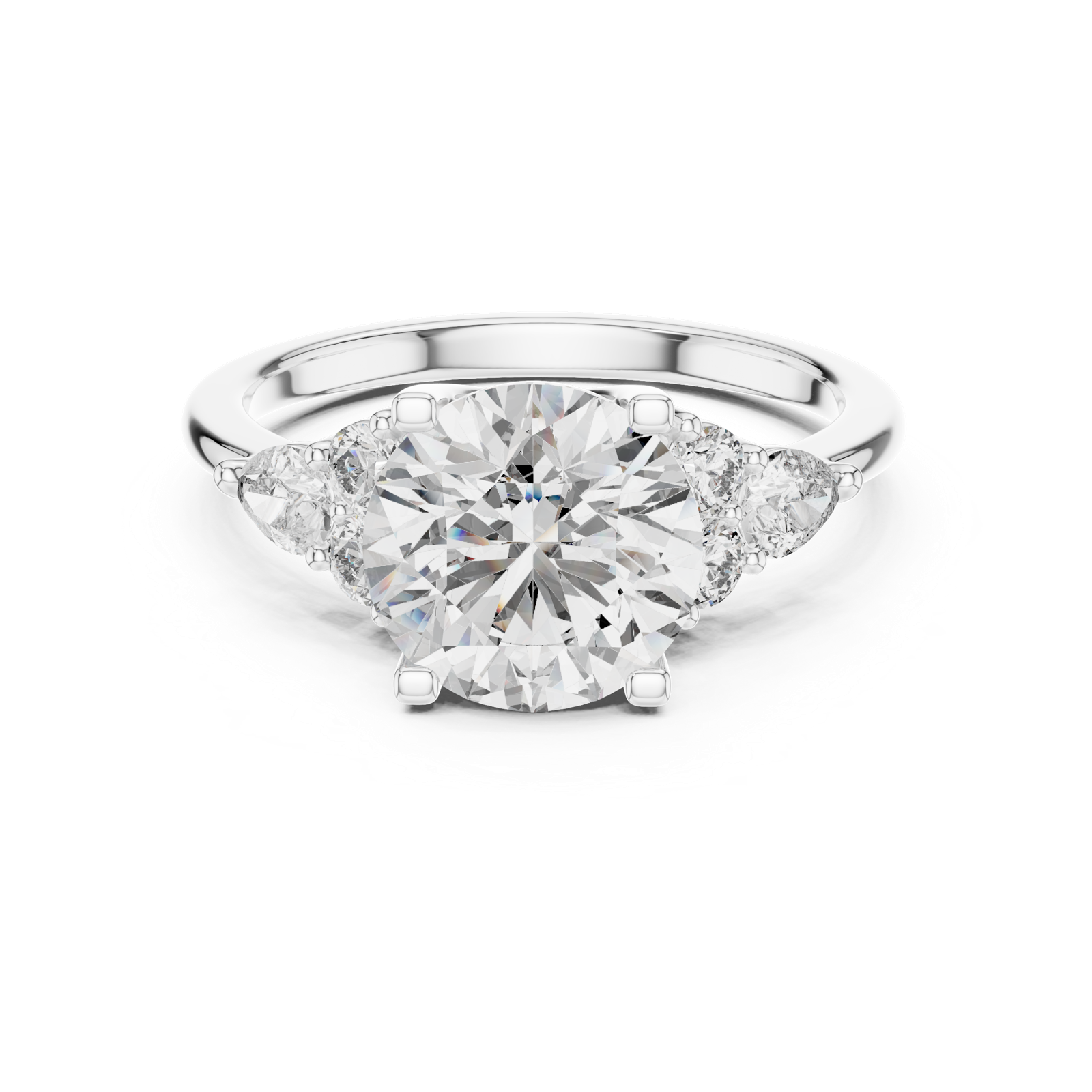 Gold Ring DDLR-072, White Gold, view 4