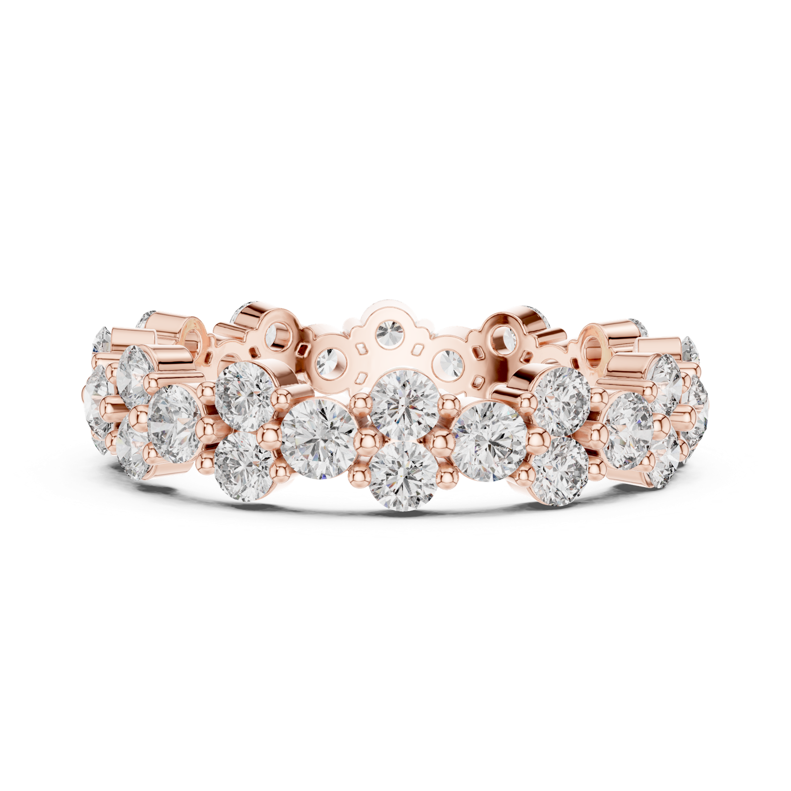 Gold Ring DDLR-210, Rose Gold, view 3