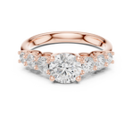 Gold Ring DDLR-681, Rose Gold, view 4