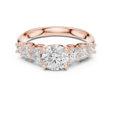 Gold Ring DDLR-681, Rose Gold, view 4