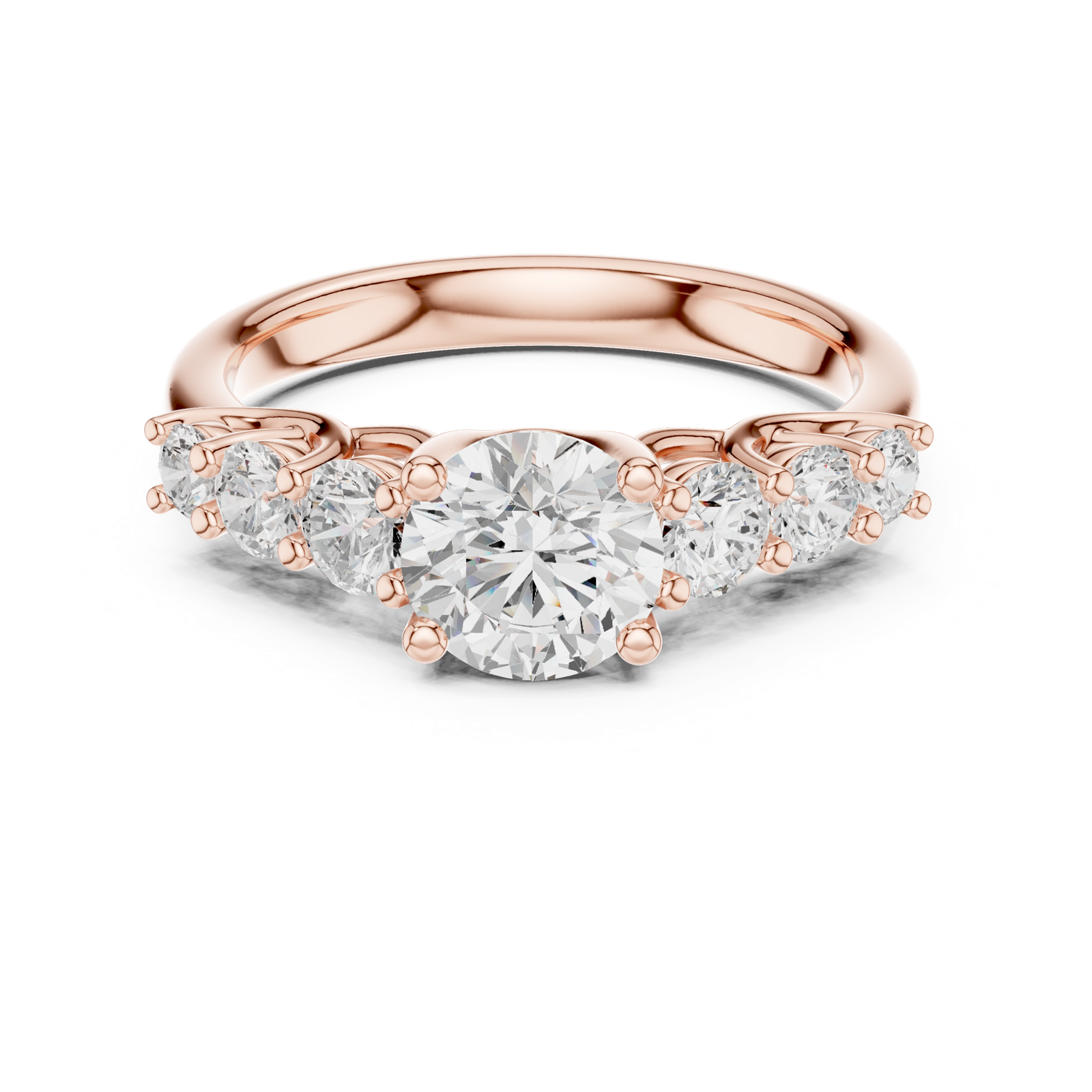Gold Ring DDLR-681, Rose Gold, view 4