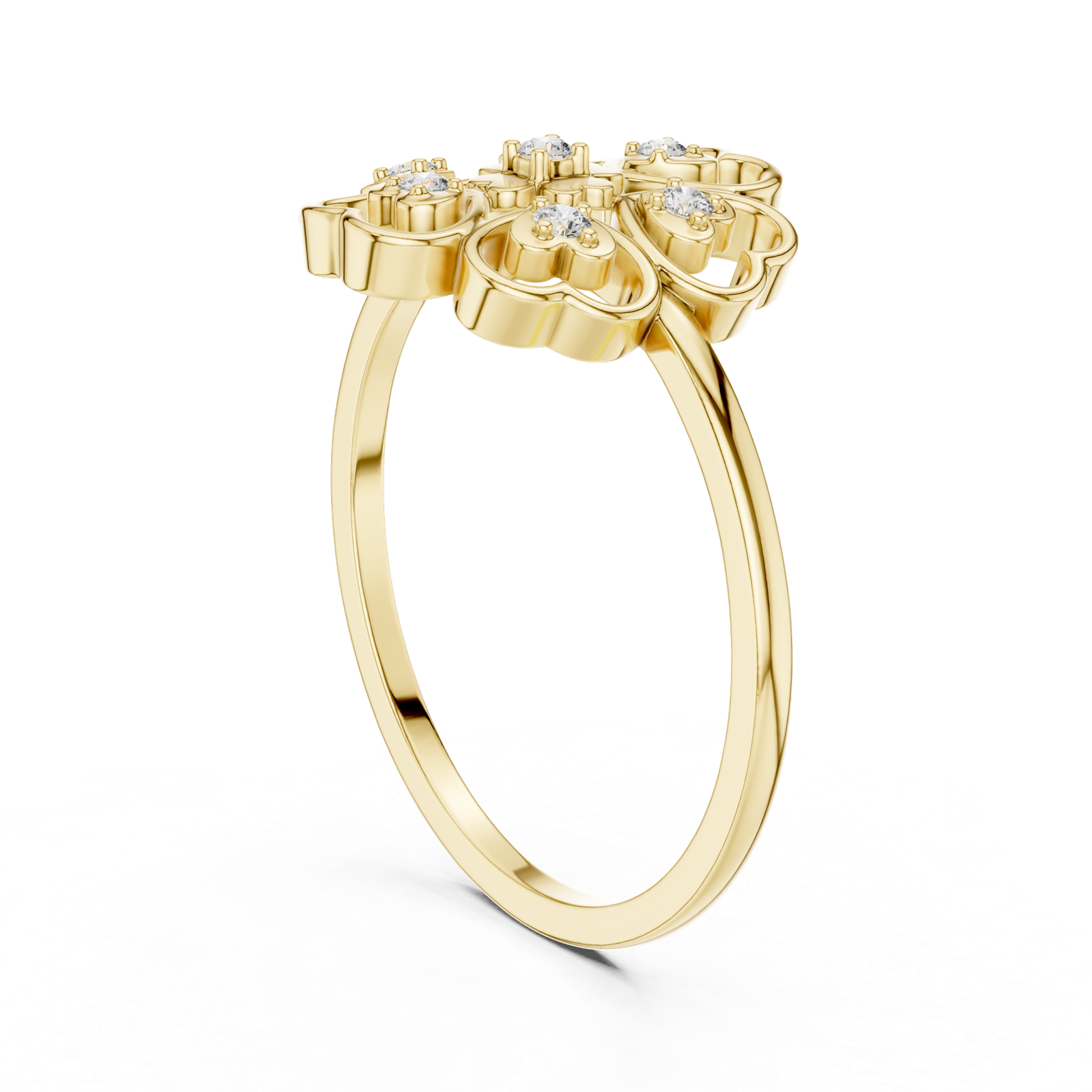 Gold Ring DR-6189, Yellow Gold, view 1
