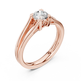 Gold Ring DDLR-545, Rose Gold, view 2