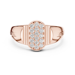 Gold Ring LR-01 (43), Rose Gold, view 4