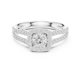 Gold Ring LR-0217, White Gold, view 4