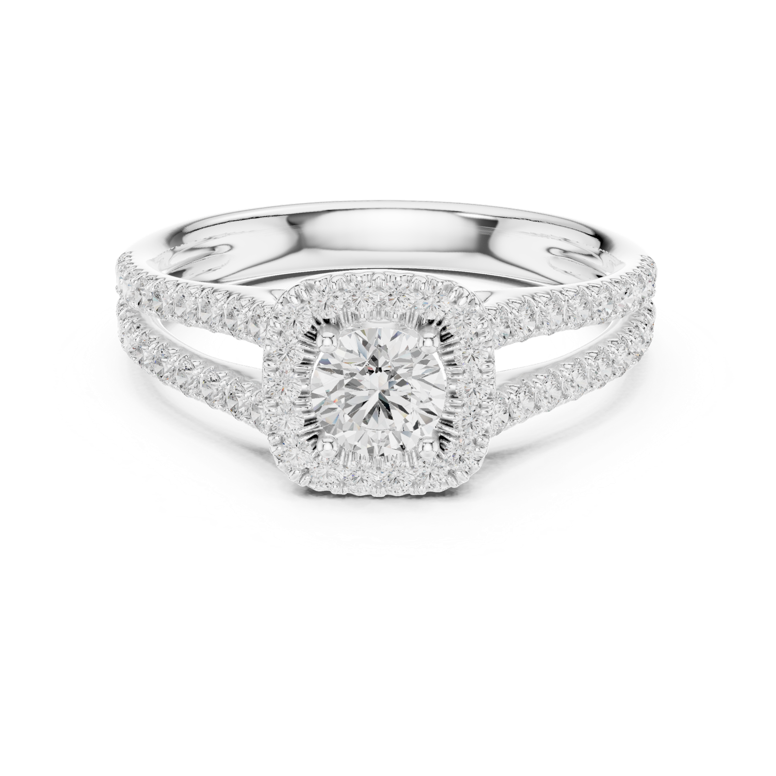 Gold Ring LR-0217, White Gold, view 4