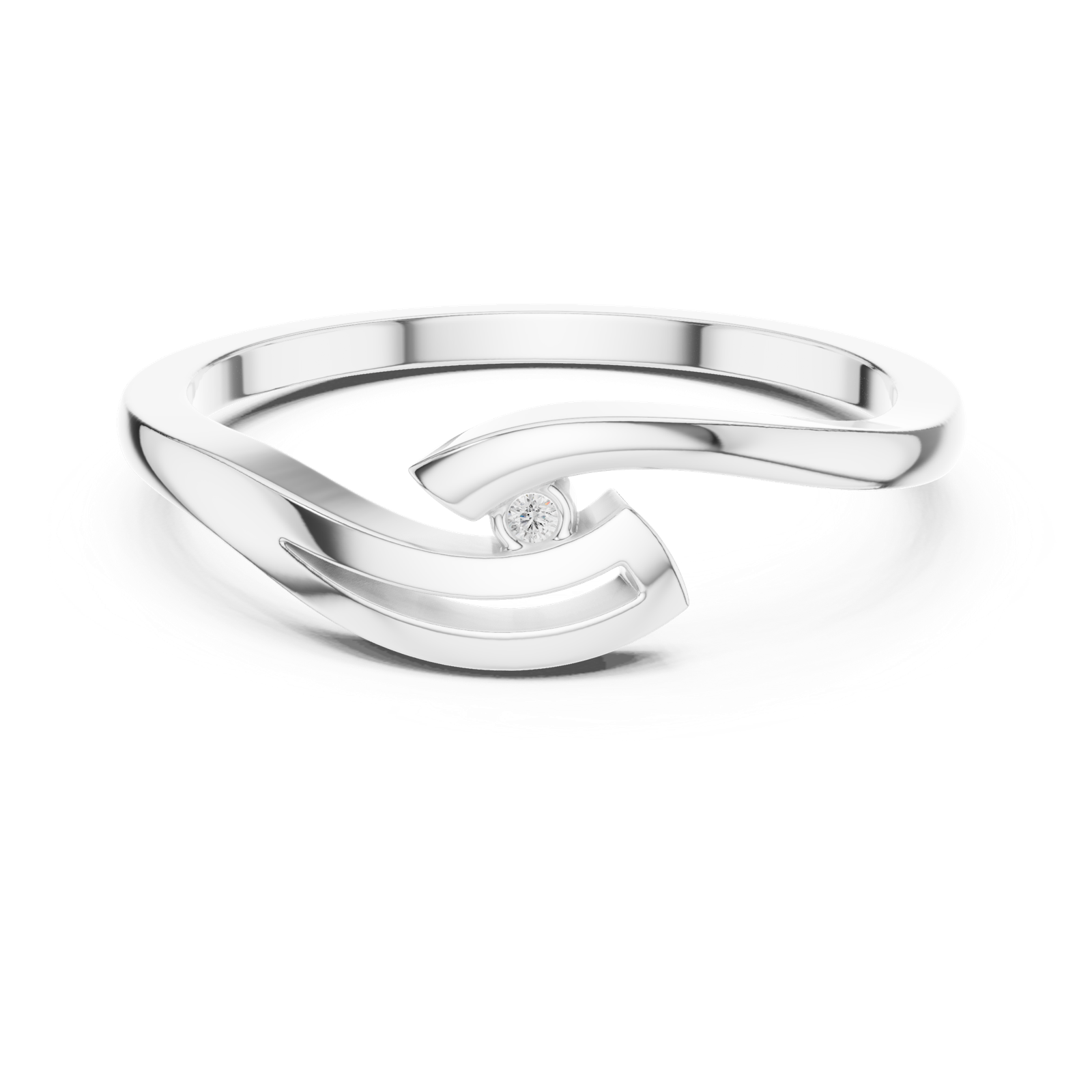 Gold Ring DDLR-811, White Gold, view 4