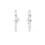 Gold Earrings L02-316, White Gold