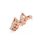 Gold Earrings ALJER-534, Rose Gold, view 2