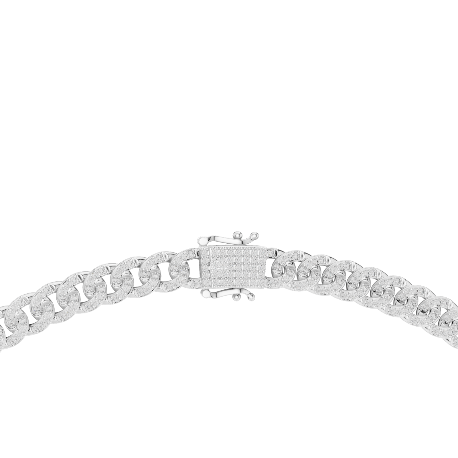 Gold Necklace GNK-0042, White Gold, view 4