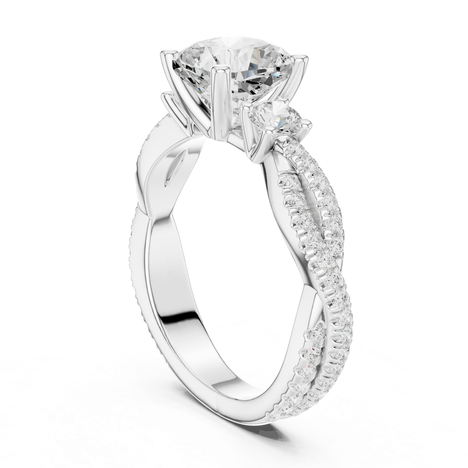 Gold Ring DDLR-1033, White Gold