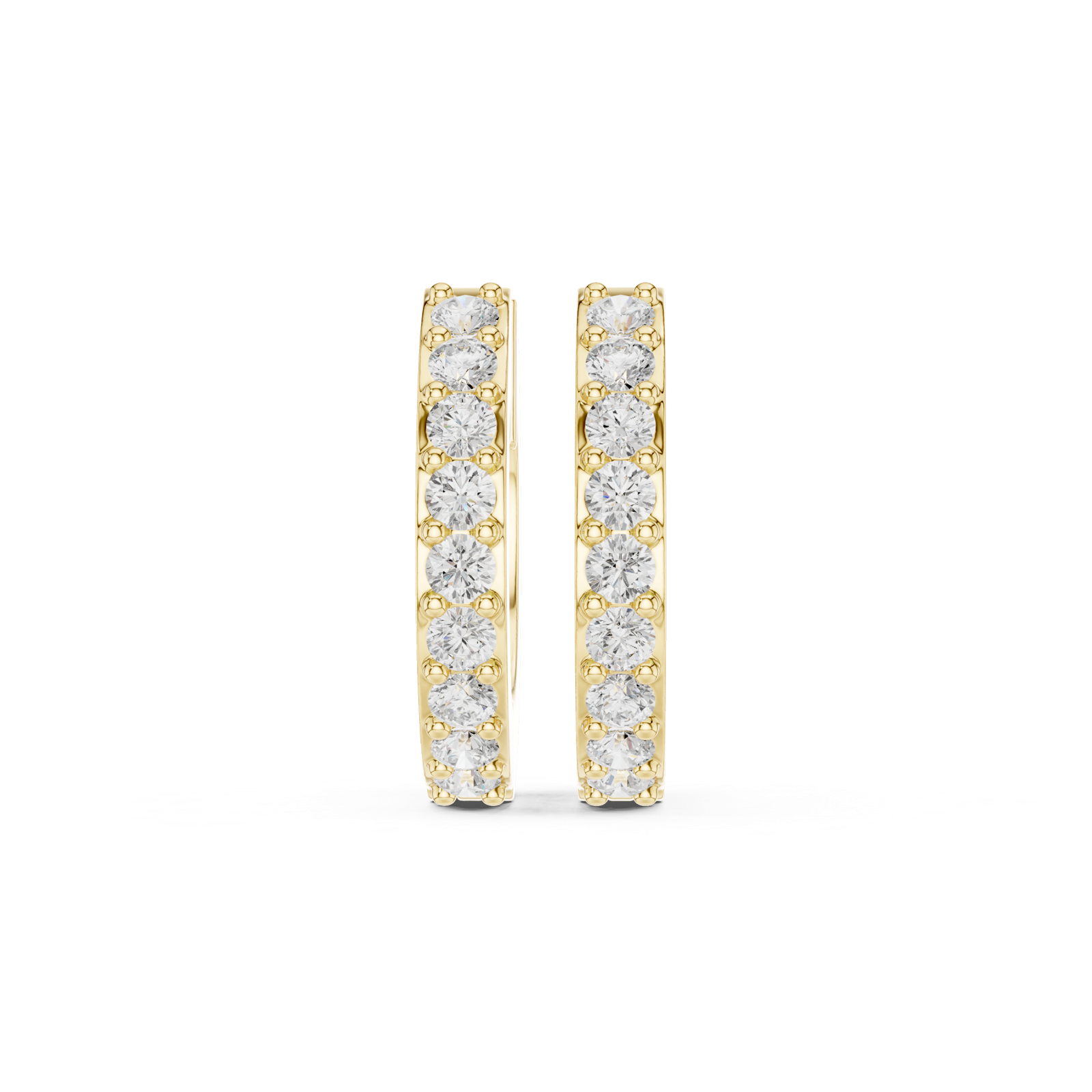 Gold Earrings AGDER-379, Yellow Gold, view 4