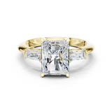 Gold Jewelry L35-67, Radiant center stone, Yellow Gold
