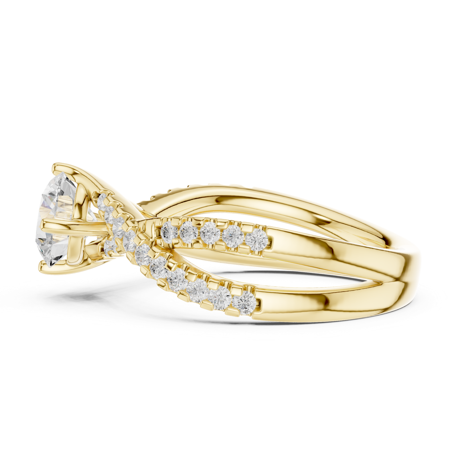 Gold Ring DDLR-666, Yellow Gold, view 3