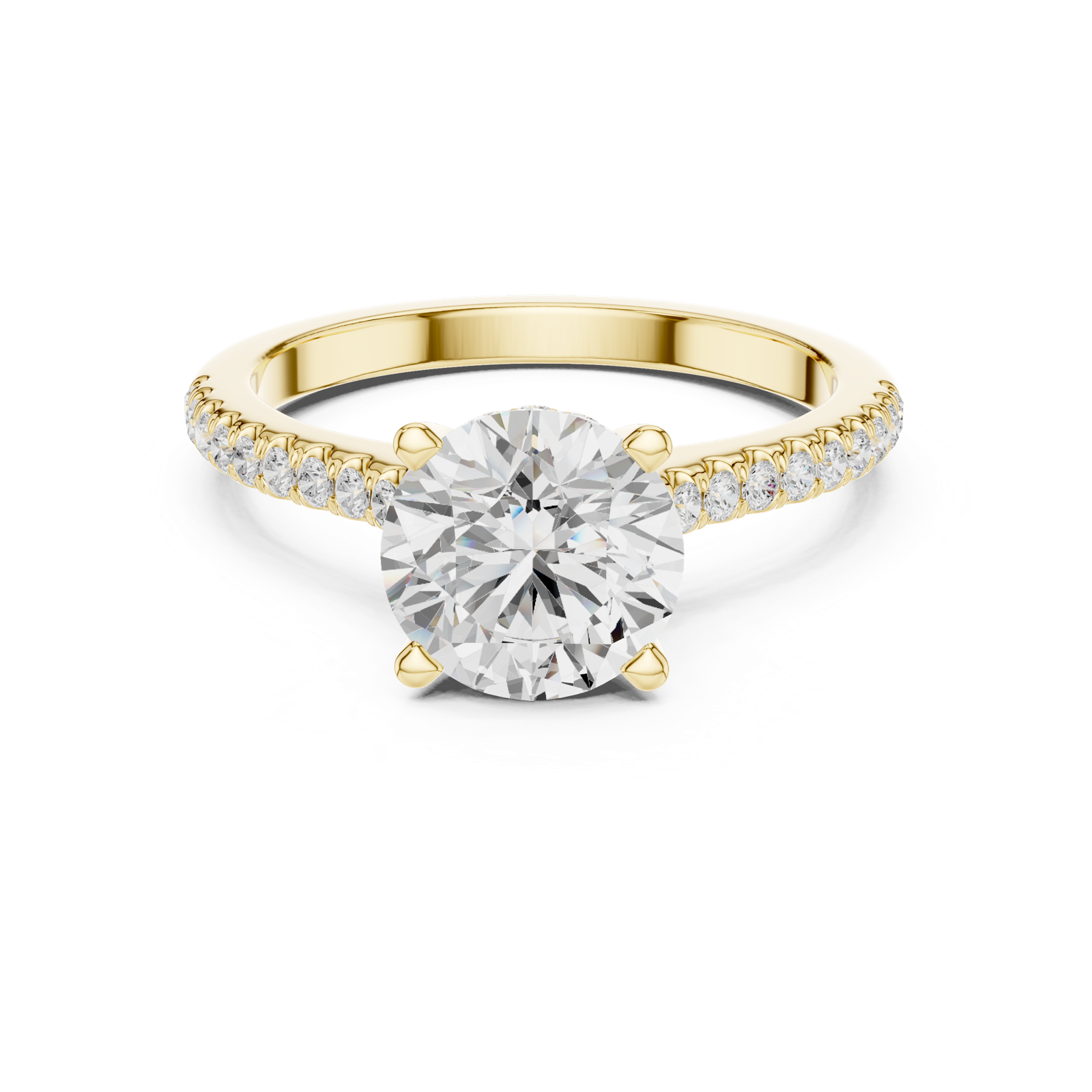 Gold Ring DDLR-1003, Yellow Gold, view 4