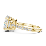 Gold Ring DDLR-250, Oval center stone, Yellow Gold, view 3