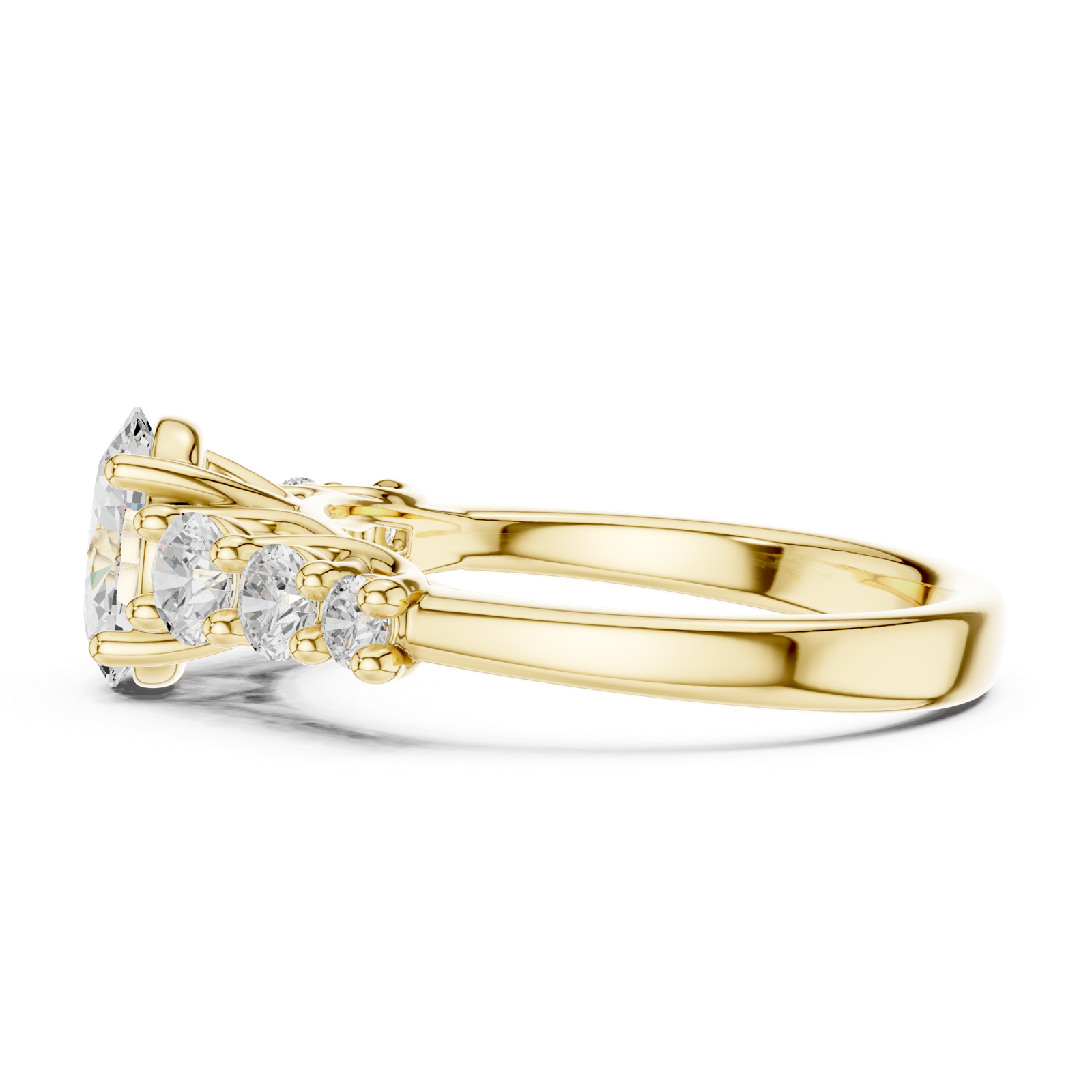 Gold Ring DDLR-704, Yellow Gold, view 3