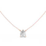 Gold Jewelry DDPO-001, Pear center stone, Rose Gold
