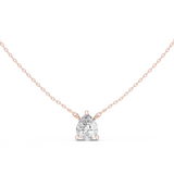 Gold Jewelry DDPO-001, Pear center stone, Rose Gold