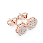 Gold Earrings 9-10096E, Rose Gold, view 2