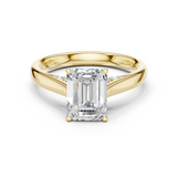 Gold Jewelry, Emerald center stone, Yellow Gold