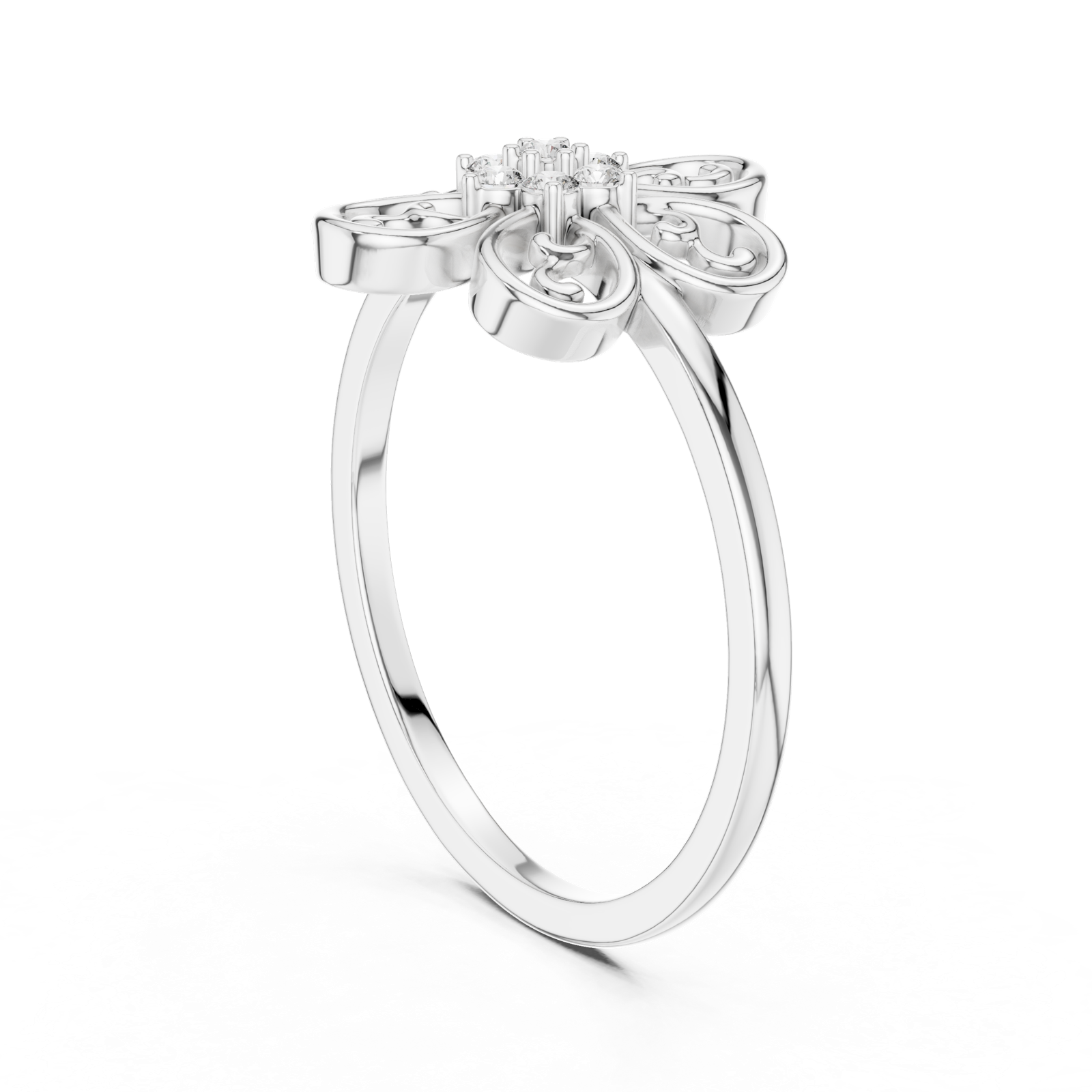 Gold Ring DR-6263, White Gold