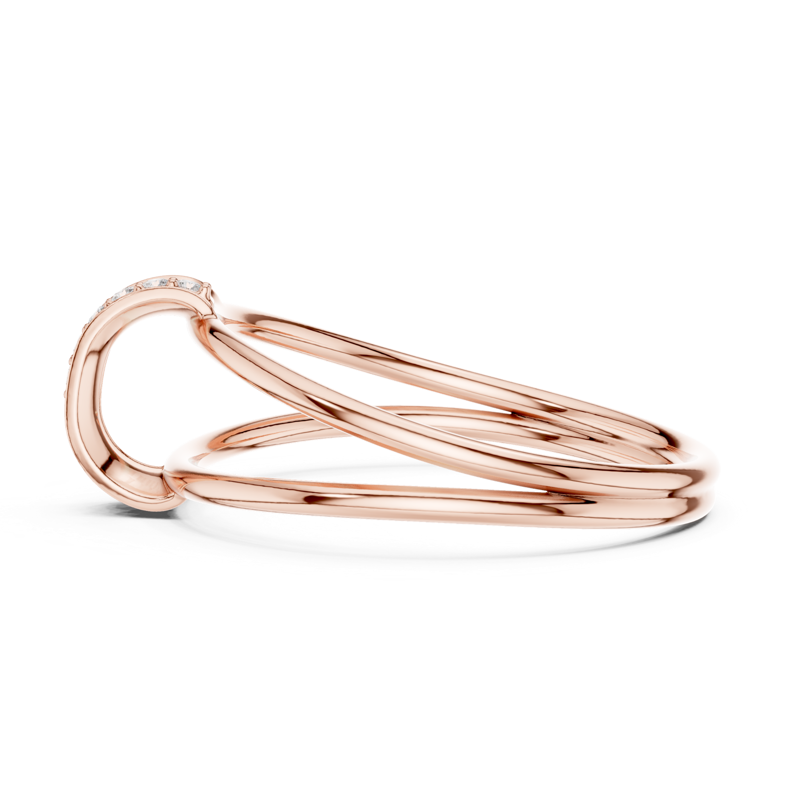 Gold Ring 1 (176), Rose Gold, view 3
